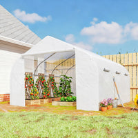 Tunnelgewächshaus 445x300x205cm Foliengewächshaus Treibhaus