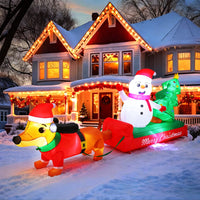 Aufblasbarer Schneemann 310cm LED Beleuchtung Weihnachtsdekoration