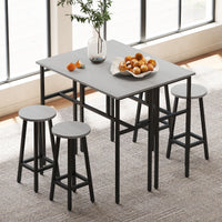 Essgruppe 6-teilig Bartisch Barhocker Industrial Esszimmer