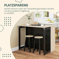Bartisch Barhocker Set 3-teilig Klappbar Bistrotisch Stehtisch Theke