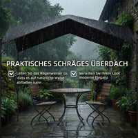 Pergola Pavillon 3x3m Satteldach Wasserabweisend UV-Schutz Gartenpavillon