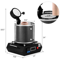 Goldschmelzofen Digital 1150°C 3kg Keramiktiegel 1350W Schmelzofen PID