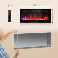 Elektrokamin Wandkamin 1800W Heizung Kamin Elektro Heizen