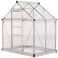 Gewächshaus Aluminium Treibhaus Dachfenster 190x132x201cm