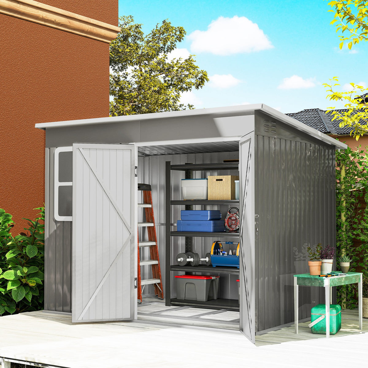 Metall Gerätehaus 413 m² Geräteschuppen Gartenschuppen