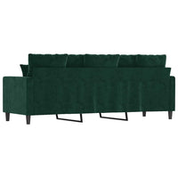 3-Sitzer Sofa Samt Polstersofa Couch Wohnzimmer 198x77x80cm