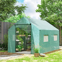 Foliengewächshaus 2x3x2m Gewölbt Treibhaus Rollfenster UV-Schutz