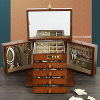 Schmuckschrank Holzkasten Schmuckkasten Zahlenschloss Spiegel Schmuck