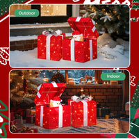 LED Pop up Geschenkbox Weihnachtsmann 30cm Weihnachtsdeko