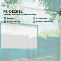 Foliengewächshaus 2x3x2m Gewölbt Treibhaus Rollfenster UV-Schutz