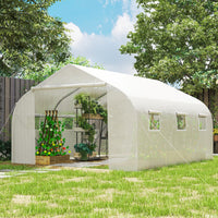 Tunnelgewächshaus 445x300x205cm Foliengewächshaus Treibhaus