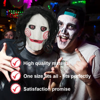Halloween Vollkopfmaske Horror Jigsaw Maske Cosplay Kostüm