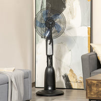 Standventilator 2,8L Wasserzerstäuber Nebelfunktion 90W Oszillierend 120cm