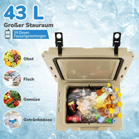 43L Kühlbox Bewegbar Kühltruhe Camping Outdoor Thermobox Isolierbox