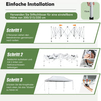 Faltpavillon 3x6m Pop Up Pavillon Gartenpavillon Wasserdicht