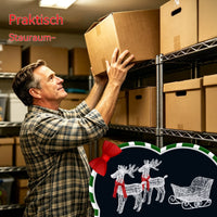 Rentier Schlitten Weihnachtsdeko LED Dekoration Beleuchtet 73cm
