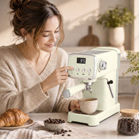 Siebträgermaschine Espressomaschine Milchaufschäumer 1350W Kaffeemaschine