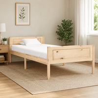 Massivholzbett 90x200 Bettgestell Holzbett Schlafzimmer Einzelbett