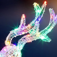 3tlg Rentier Familie Weihnachtsdeko LED Beleuchtet Dekoration