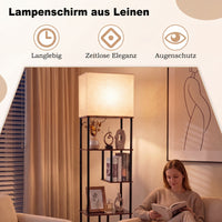 172cm Stehleuchte Regal E27 Standleuchte Bücherregal Stehlampe Ablage