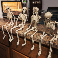 Halloween Skelett 5 Figuren Spinnen Dekoration Spinnennetz Deko