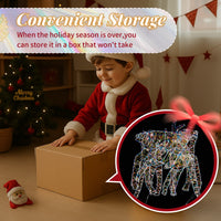 3er Set LED Rentier Familie Beleuchtet Weihnachtsdeko