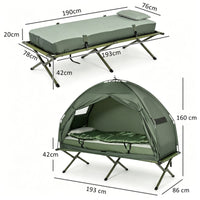 Feldbett Camping Set 4in1 Zelt Outdoor Bett