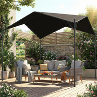 Pergola Pavillon 3x3m Satteldach Wasserabweisend UV-Schutz Gartenpavillon