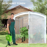 Foliengewächshaus 3x2x1,95m Tunnelgewächshaus Tomatenhaus