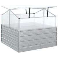 2x Hochbeet Gewächshaus Silber Anzuchtbeet Frühbeet 100x100x85cm