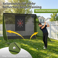 Golf Trainingsnetz Abschlagnetz Ballrücklauf Seitenschutz 304x217cm Outdoor