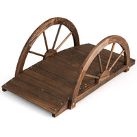 Gartenbrücke Holzbrücke Teichbrücke Zierbrücke 101x48x38cm Geländer