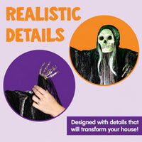 Halloween Skelett Geist 3er Set Geister Deko Gruselig Dekoration