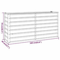 Hochbeet Cortenstahl 160x40x77cm Pflanzbeet Pflanzkasten