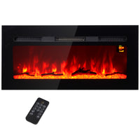 Elektrokamin 1800W Wandmontage Fernbedienung Timer Flammeneffekt 91cm