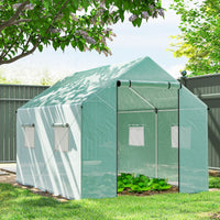 Foliengewächshaus 2x3x2m Gewölbt Treibhaus Rollfenster UV-Schutz
