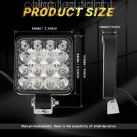 10x 48W LED Arbeitsscheinwerfer 12V 24V Offroad Traktor LKW Bagger
