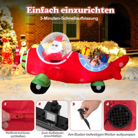 220cm Aufblasbarer Weihnachtsmann Flugzeug LED Weihnachtsdeko Dekoration
