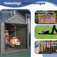 Geräteschuppen Zeltgarage Lagerzelt Gerätezelt Fahrradzelt 218x157x166cm