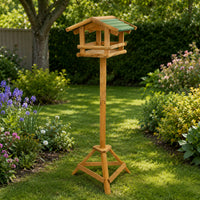 Vogelhaus Ständer Massivholz Futterhaus Gartendeko Deko