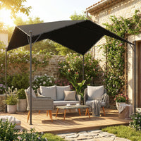 Pergola Pavillon 3x3m Satteldach Wasserabweisend UV-Schutz Gartenpavillon