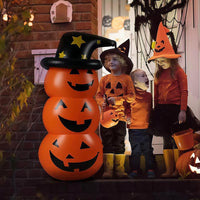 XXL Aufblasbarer LED Kürbis 140cm  Beleuchtung Halloween Dekoration Garten