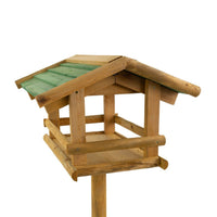 Vogelhaus Ständer Massivholz Futterhaus Gartendeko Deko