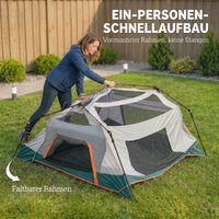 Tunnelzelt 350x350x205cm 6 Personen 3000mm Campingzelt Outdoor Zelt
