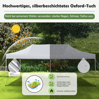 Faltpavillon 3x6m Pop Up Pavillon Gartenpavillon Wasserdicht