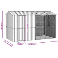 XXL Voliere Vogelkäfig 442x247cm Outdoor Vogelhaus Haustiere Garten