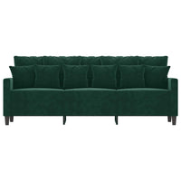 3-Sitzer Sofa Samt Polstersofa Couch Wohnzimmer 198x77x80cm