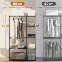 Kleiderschrank 182x43x185cm Offen Schrank Kleiderbügel