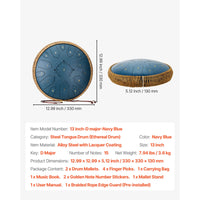 Zungentrommel D-Dur Stahl Tongue Drum Percussion Instrument