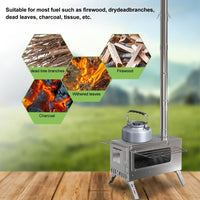 Holzofen Zeltofen Campingofen Outdoor Heizung Trekking Camping Herd